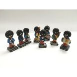 A collection of Golly musician figures.