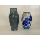 A Carlton ware floral design vase together with a