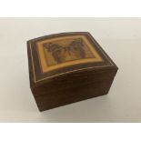 A Tunbridge Ware box with Butterfly decoration. 12