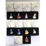 Nine boxed Royal Doulton miniature ladies.