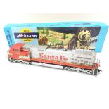 A Boxed Athearn H0 Gauge C44-9W Power Santa FE #69