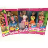 5 x Boxed Barbies including Tahiti.Weekend. Holida