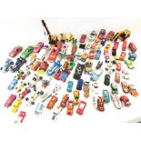 A Large Collection Of Playworn Die-Cast including Matchbox. Corgi Etc.