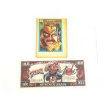 A Stan Lee Mr. Marvel signed Collectors Card and a