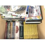 A Box Containing a Collection of Railway DVDs