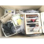 A Box Containing a Collection of 00 Gauge Parts An