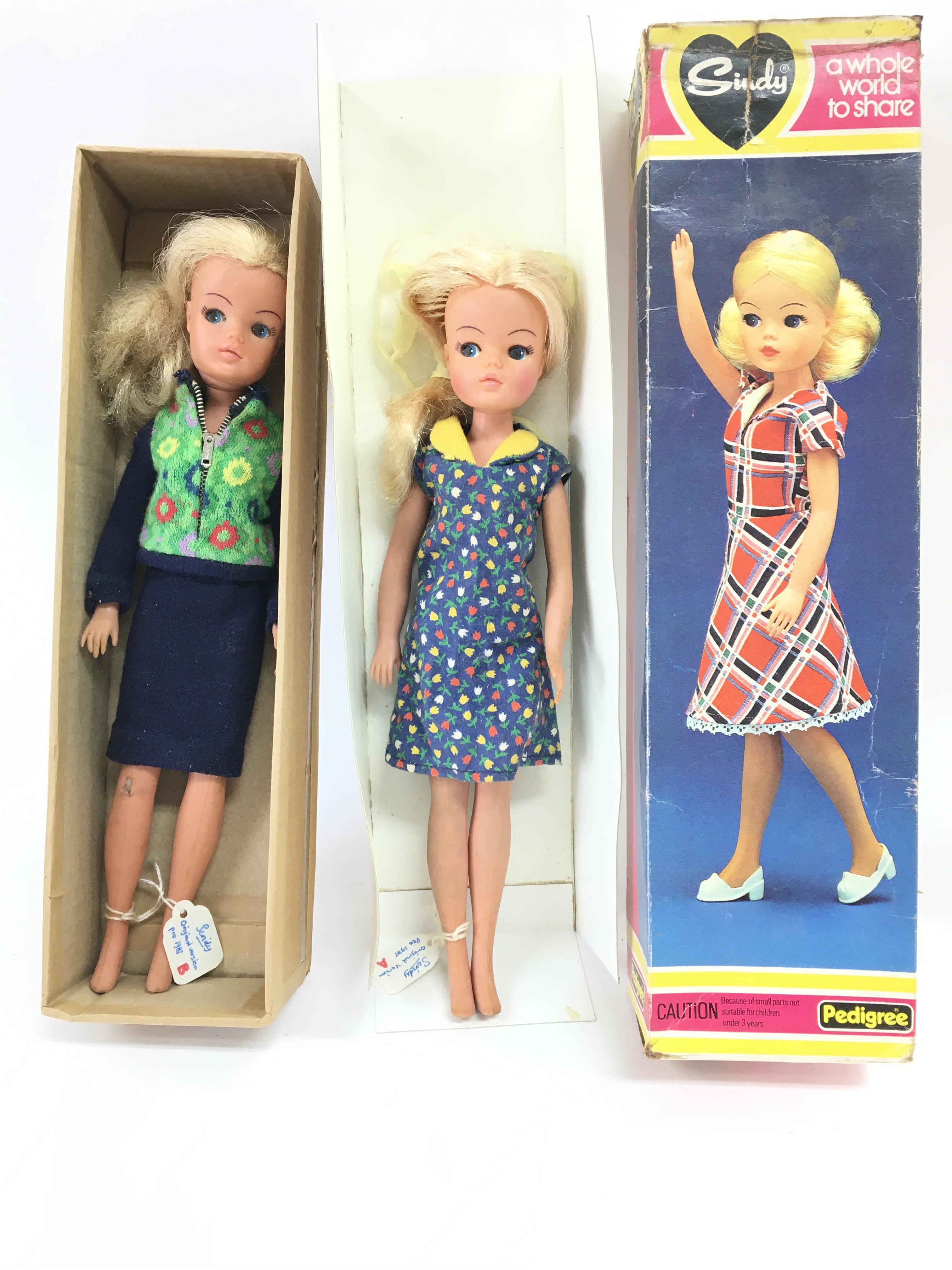 2 Vintage Sindy Dolls. both 1971. By Pedigree.