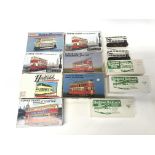 Collection of various vintage tram models kits