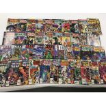 A collection of Marvel comics, various titles. App