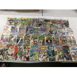 A collection of Marvel comics, various titles. App