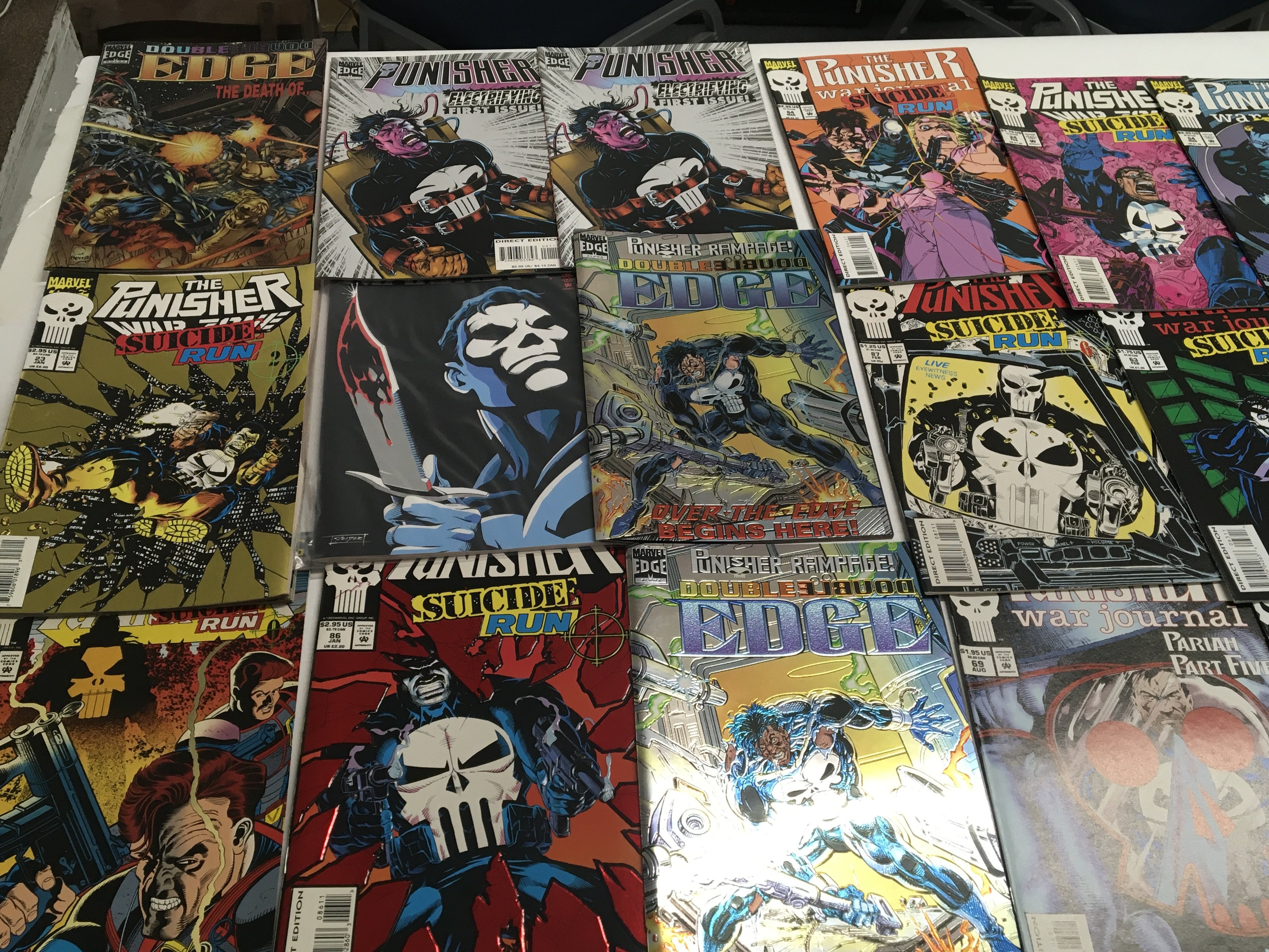 A collection of Marvel comics The Punisher includi