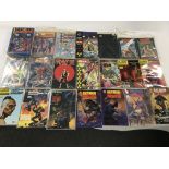 A collection of comics, including DC issues. Appro