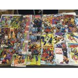 A collection of over 80 Marvel X force comics dire