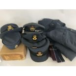 A collection of RAF and WRAF caps and berets toget