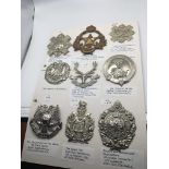 A collection of Scottish regimental military hat b