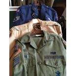 Three American Airforce jackets with attached badg
