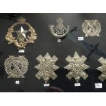 A case containing a display of military badges pre