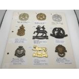 An album of Military badges London Regiments and M