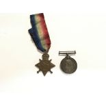 2 X WW1 Medals. A Mons Star and and Medal for Brav