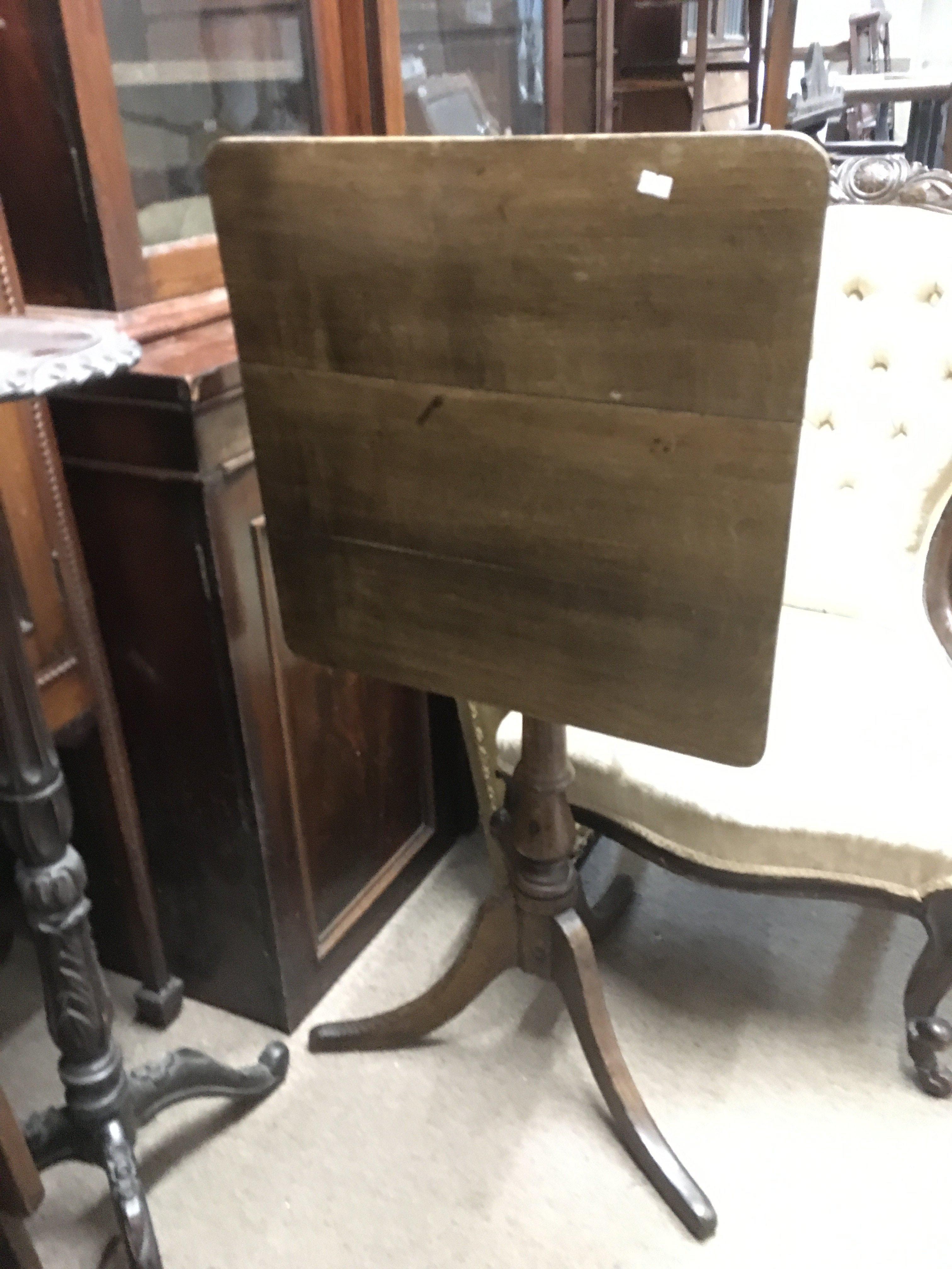 NO RESERVE - A mahogany standard lamp and a small - Image 2 of 2