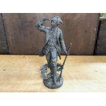 A fine Victorian bronzed spelter figure of a Georg