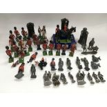 A collection of Britains lead soldiers and other f