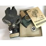 An S.G & Co LTD 1940 Gas Mask and a Boxed German G