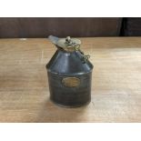 Unusual small Victorian tin railway styled jug wit