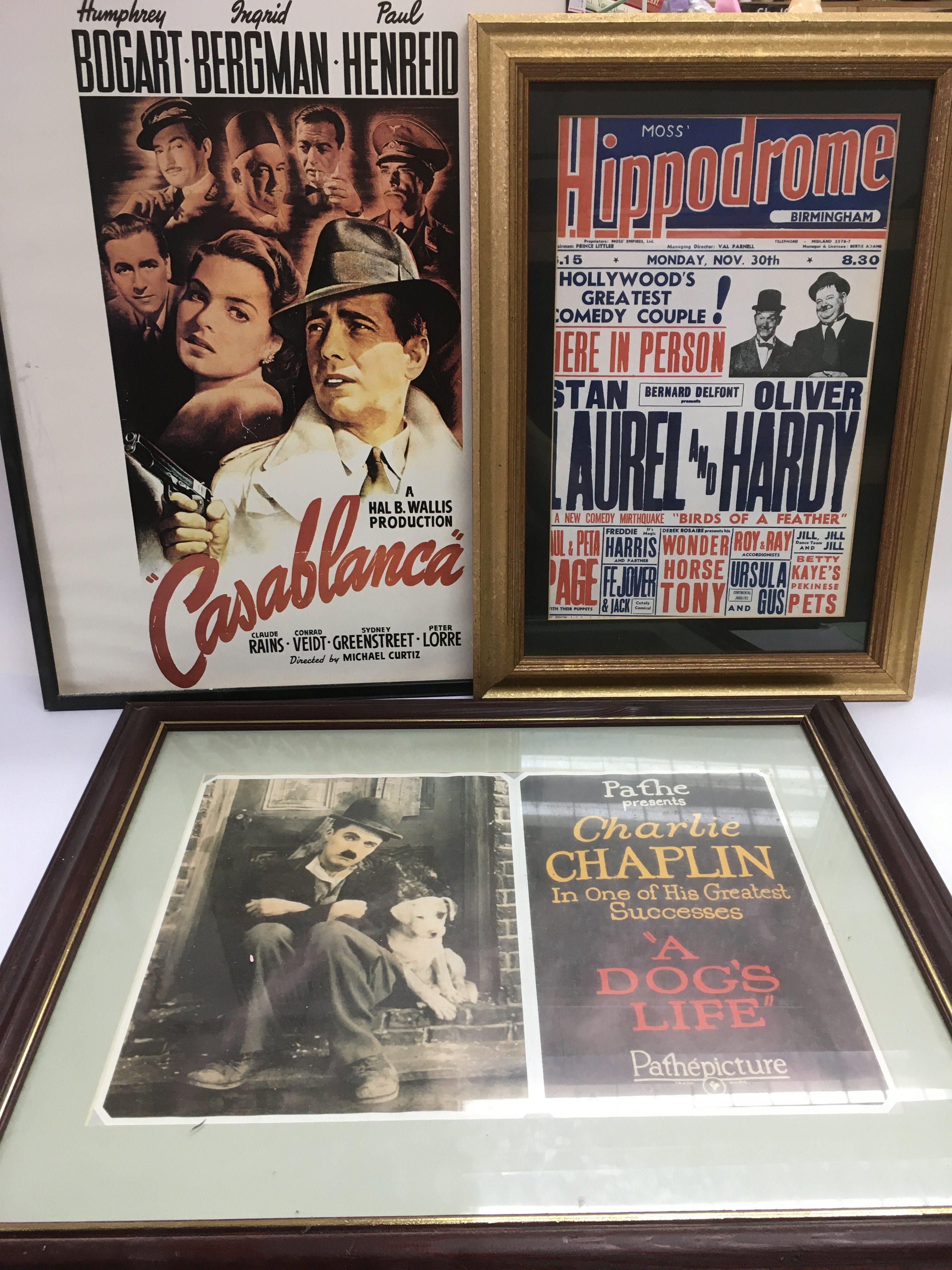 A collection of reprinted vintage movie posters.