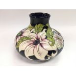 A limited edition Moorcroft vase by Rachel Bishop in Pure Innocence pattern 32/8, number 18/50,