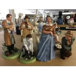 A collection of seven Royal Doulton figures.
