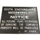 A Cast Iron South Staffordshire Waterworks co. not