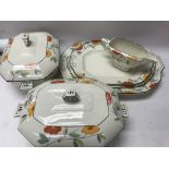 A Art Deco dinner service including tureen and mee