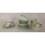 An Art Deco Heathcote china tea set together with