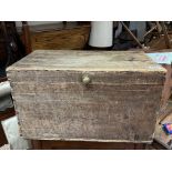 NO RESERVE - A small pine chest measuring 55cm x 3