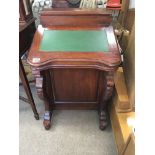 A reproduction mahogany Davenport desk . I