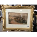 An In distinctly signed gilt framed watercolour de