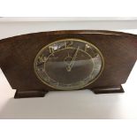 A 1930s Walnut Veneer Mantle Clock.