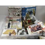 No Reserve: Two boxes of military model kits and s