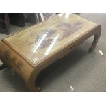 A Chinese hardwood table of rectangular shape with