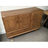 A modern design Ercol light medium elm side board