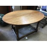 A small oak coffee table, approx 80cm x 59cm x 43c