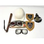 Various police related items including vintage gog