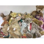 A collection of Teady Bears including a Steiff Bea