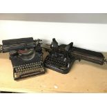 Two vintage typewriters comprising a British Olive