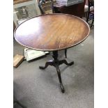 A Georgian style tilt top occasional table, approx