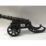 A cast iron cannon model 42 cm .