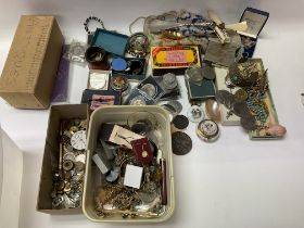 A good mixed collection of costume Jewellery, coin