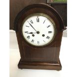 A Inlayed Mahogany Mantle Clock. Approximately 34c