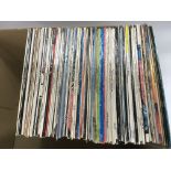 A collection of records comprising various LPs and